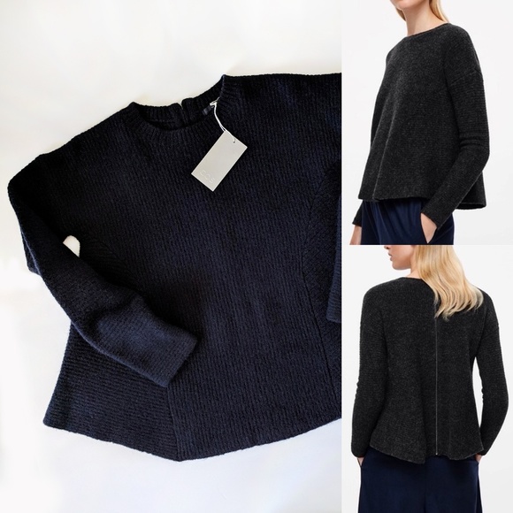 COS | Sweaters | Cos Navy Flared Zipper 